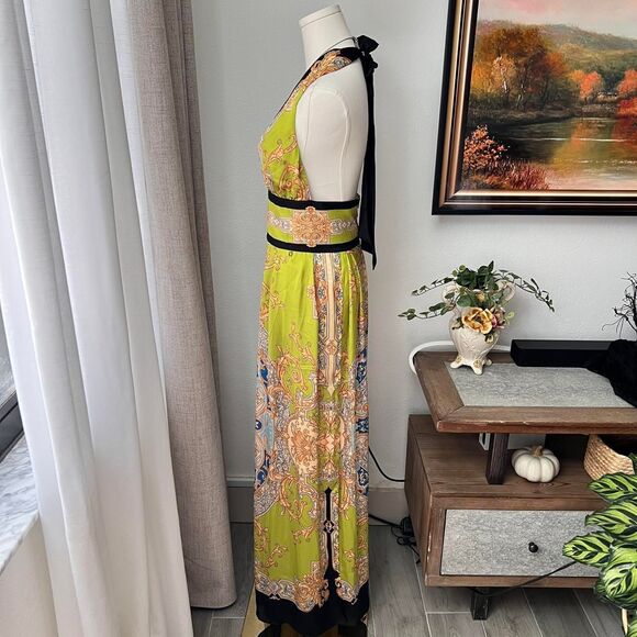 GUESS Baroque Print Halter Maxi Dress – Size Small - Picture 4 of 8